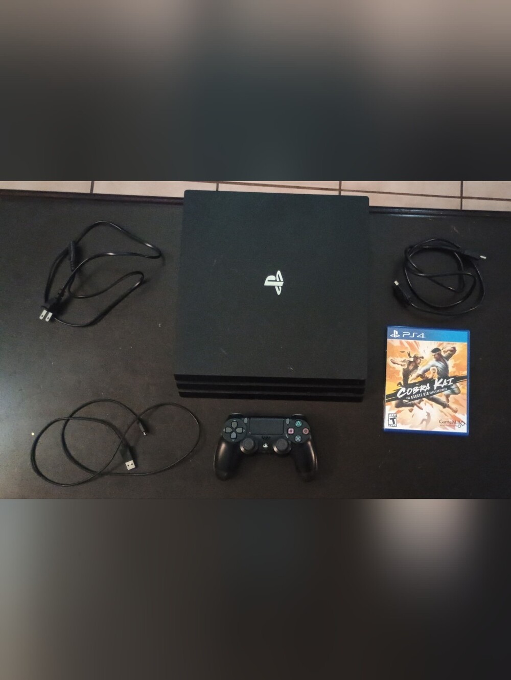 Sony PS4 Pro Black Console Bundle with Controller and Game Case